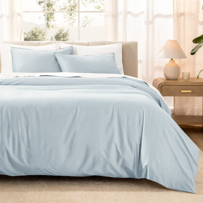 Bare Home Organic Cotton Duvet Cover Set - Smooth Sateen Weave