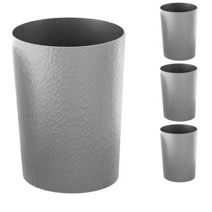 Bath Bliss Hammered Textured Trash Can