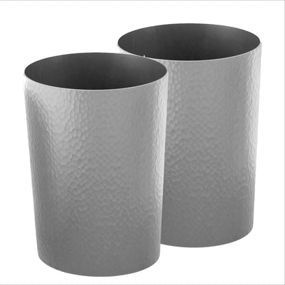 Bath Bliss Hammered Textured Trash Can