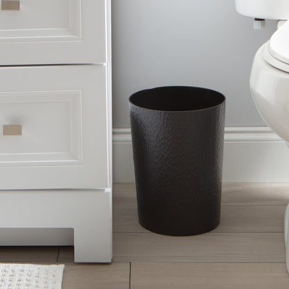 Bath Bliss Hammered Textured Trash Can