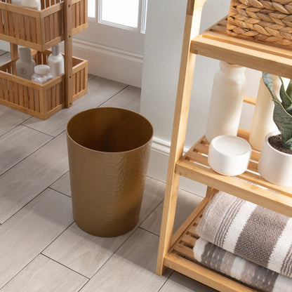 Bath Bliss Hammered Textured Trash Can
