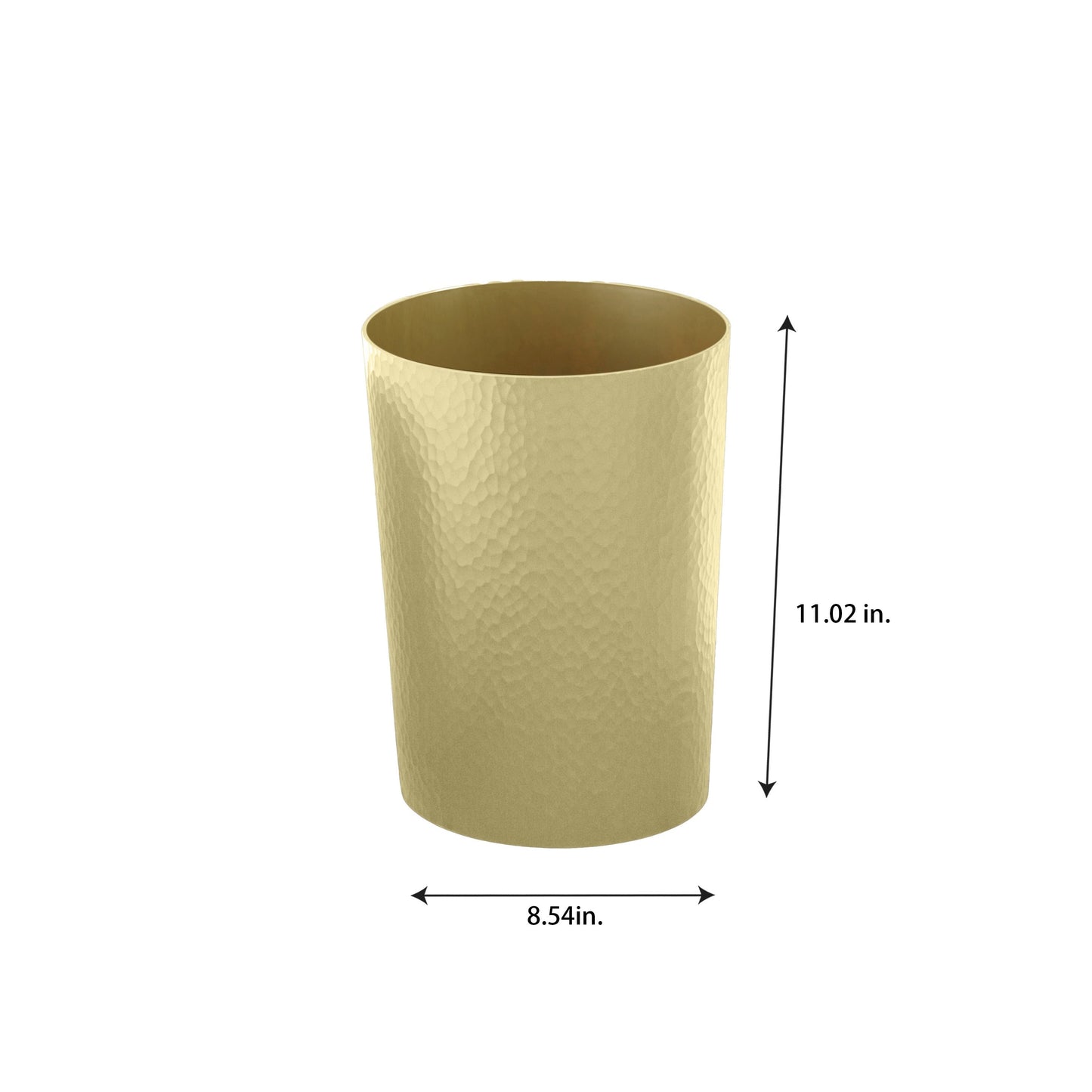 Bath Bliss Hammered Textured Trash Can