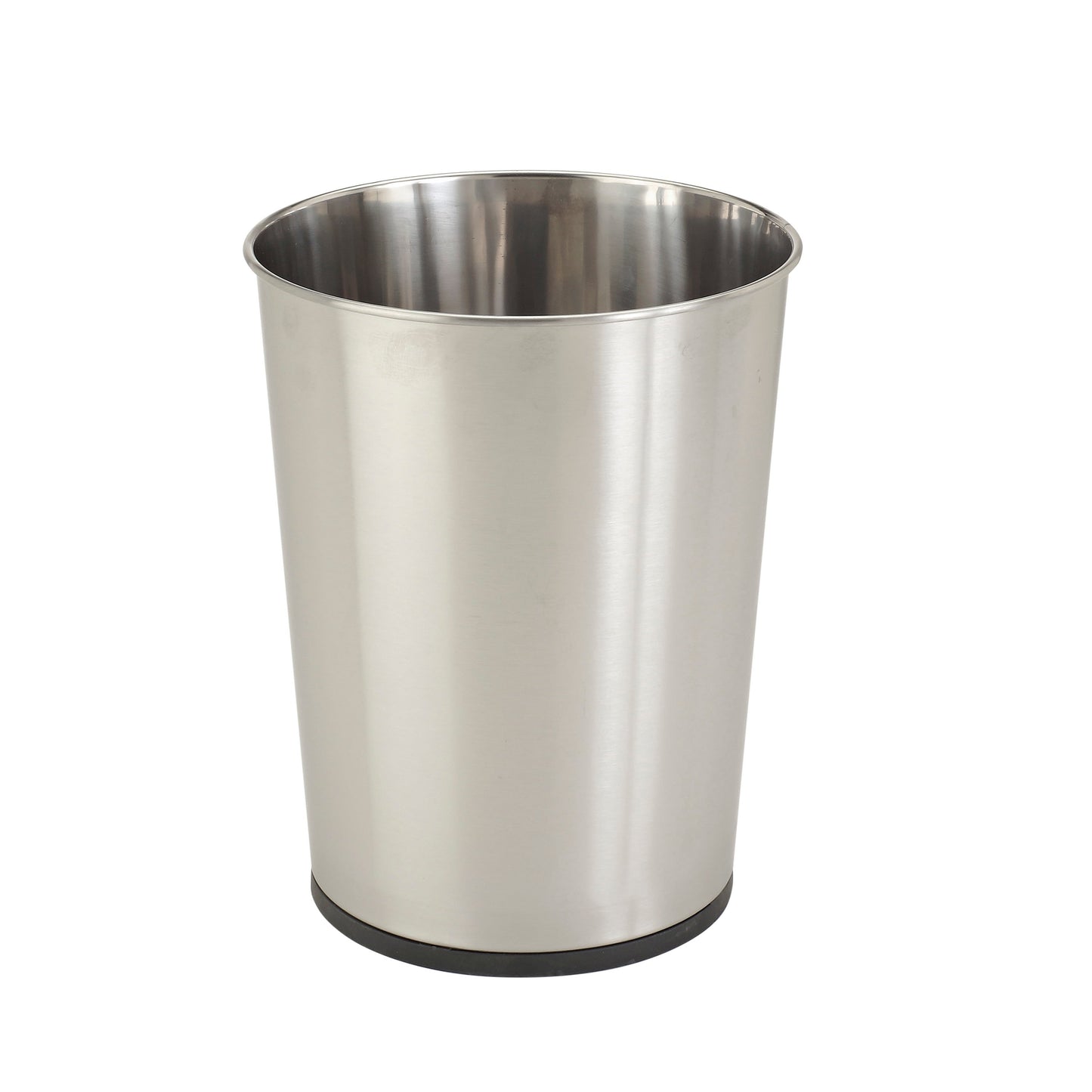 Bath Bliss Silver Stainless Steel Trash Can - 7.7 x 9.6