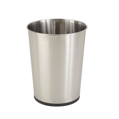 Bath Bliss Silver Stainless Steel Trash Can - 7.7 x 9.6