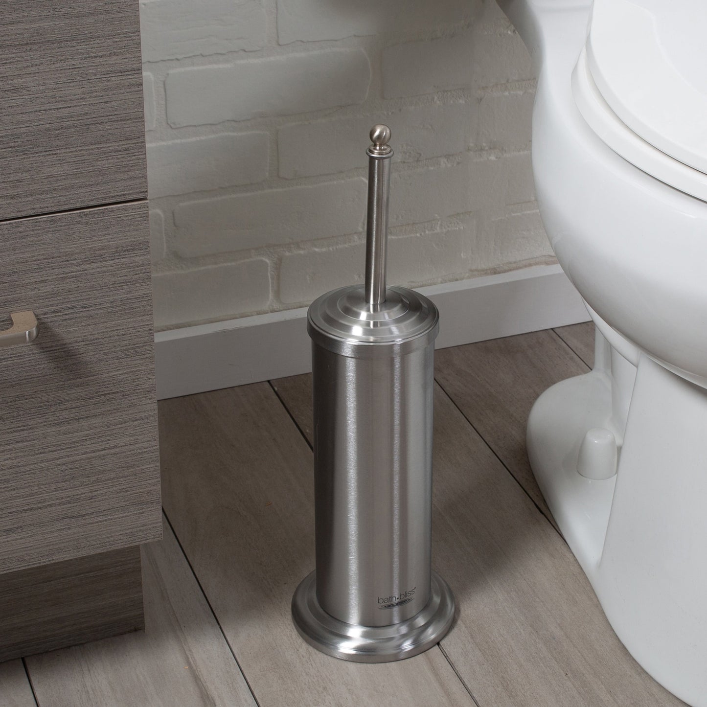 Bath Bliss Trash Can, Toilet Brush and Plunger 3 Piece Bathroom Set - 3 Piece Set