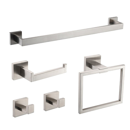 Bathlet 5-Piece Bath Hardware Set in Stainless Steel