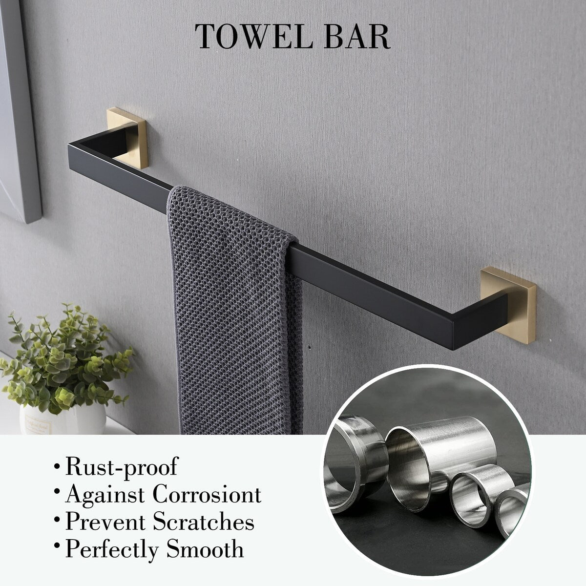 Bathlet 5-Piece Bath Hardware Set in Stainless Steel