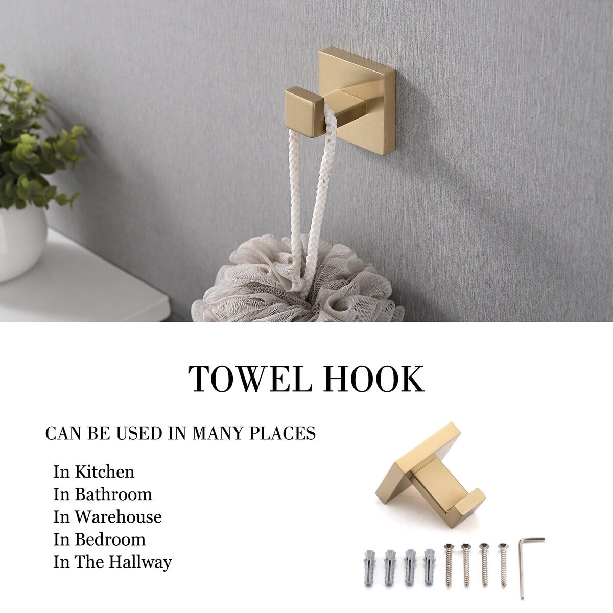 Bathlet 5-Piece Bath Hardware Set in Stainless Steel