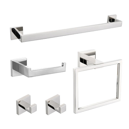 Bathlet 5-Piece Bath Hardware Set in Stainless Steel