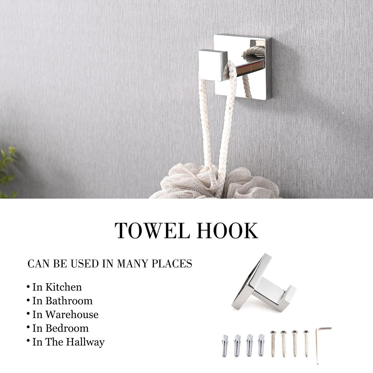 Bathlet 5-Piece Bath Hardware Set in Stainless Steel