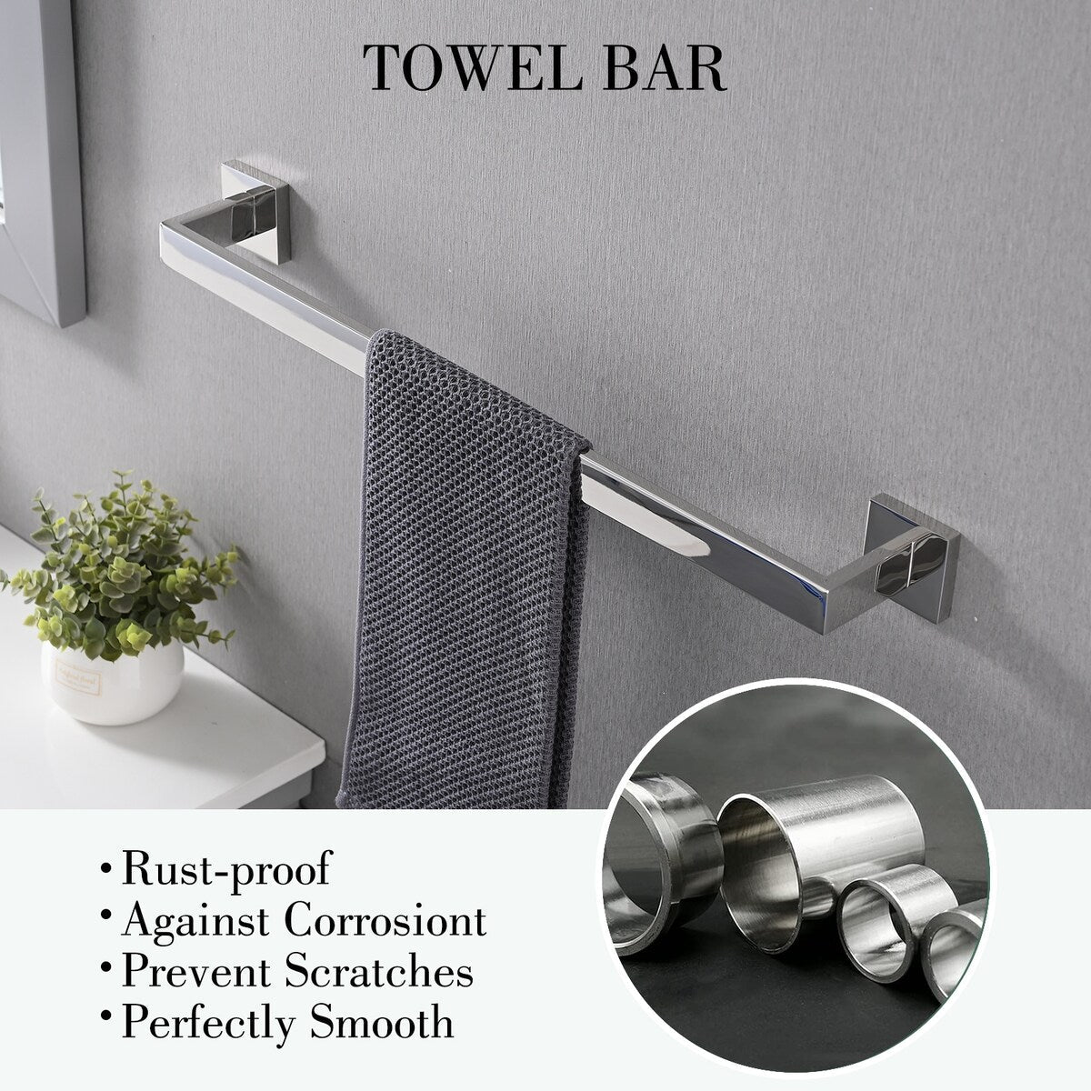 Bathlet 5-Piece Bath Hardware Set in Stainless Steel