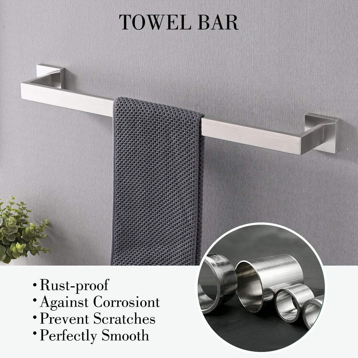 Bathlet 5-Piece Bath Hardware Set in Stainless Steel