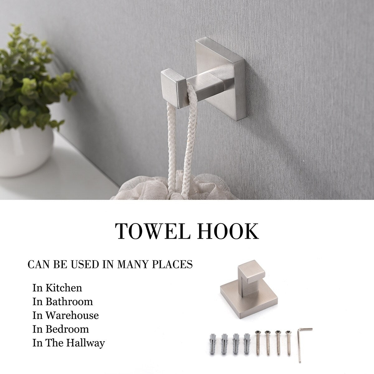 Bathlet 5-Piece Bath Hardware Set in Stainless Steel