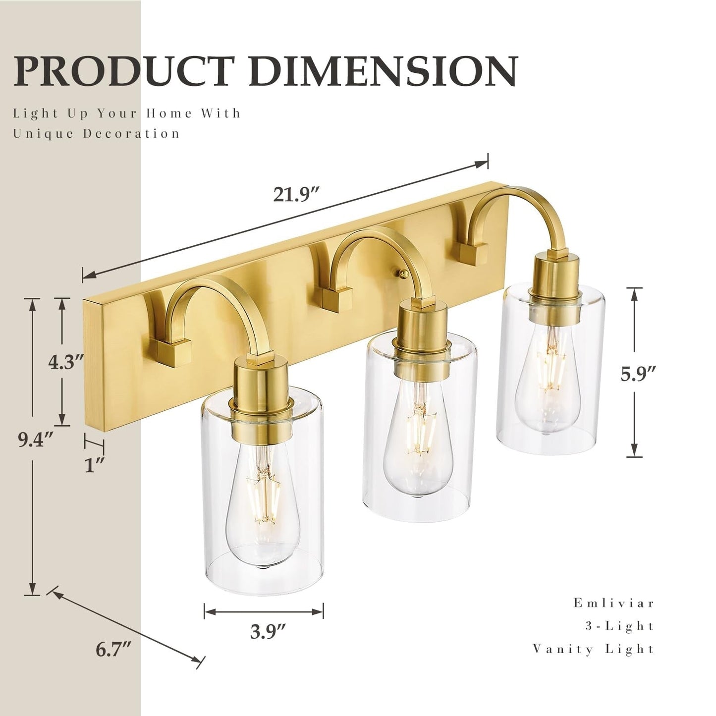 Bathroom Vanity Light Fixtures - Farmhouse Wall Light for Bathroom