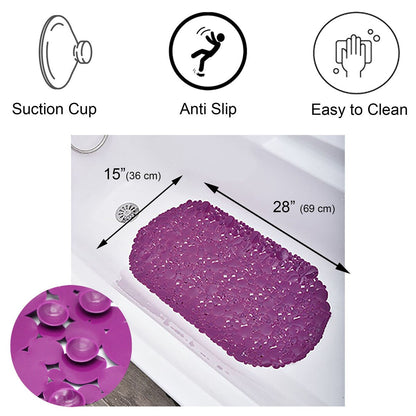 Bubbles Non-Slip Oval Bathtub Mat 28 L x 15 W