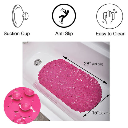 Bubbles Non-Slip Oval Bathtub Mat 28 L x 15 W