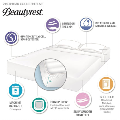 Beautyrest Tencel Lyocell Blend Sheet Set