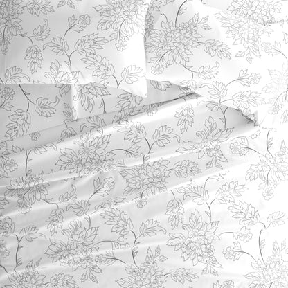 Becky Cameron Double Brushed Printed 4pc Deep Pocket Bedsheet Sets