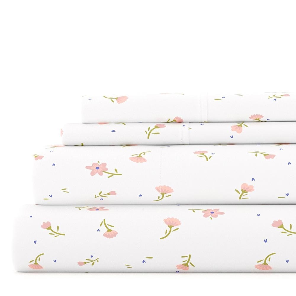 Becky Cameron Double Brushed Printed 4pc Deep Pocket Bedsheet Sets