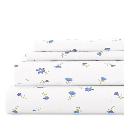 Becky Cameron Double Brushed Printed 4pc Deep Pocket Bedsheet Sets
