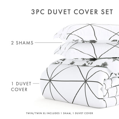 Becky Cameron Oversized Country Home 3 Piece Reversible Duvet Cover Set