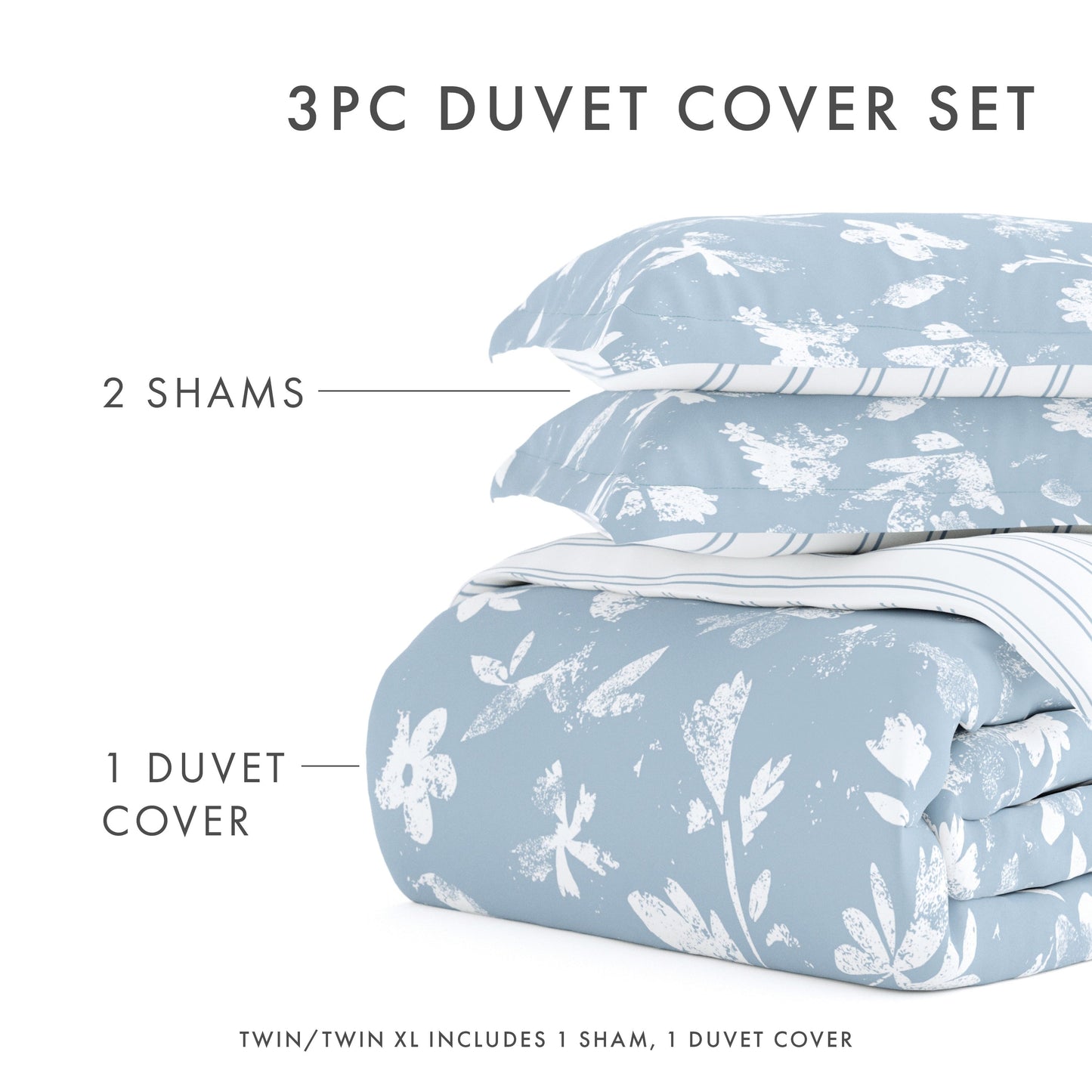 Becky Cameron Oversized Country Home 3 Piece Reversible Duvet Cover Set