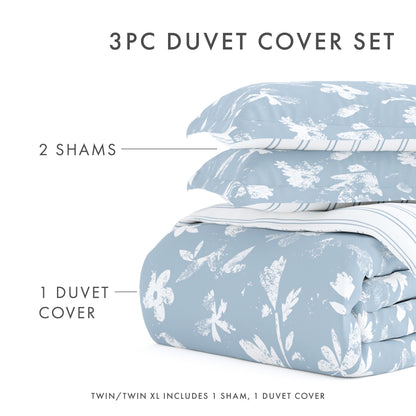 Becky Cameron Oversized Country Home 3 Piece Reversible Duvet Cover Set