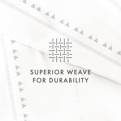 Becky Cameron Natural Geo Lines 3-Piece Duvet Cover Set