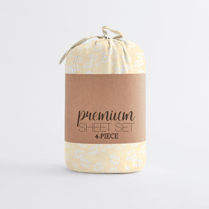 Becky Cameron Printed 4 Piece Deep Pocket Bed Sheets Set