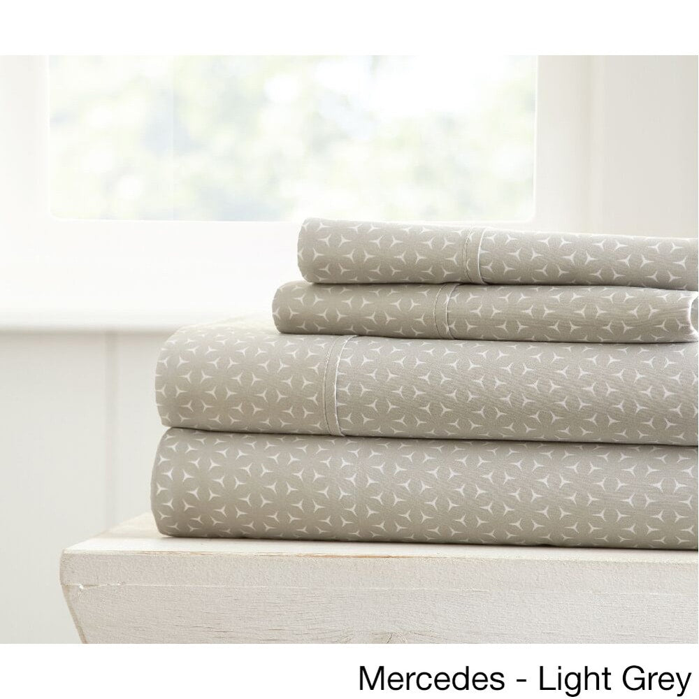 Becky Cameron Ultra Soft Printed 4-piece Deep Pocket Bed Sheet Set