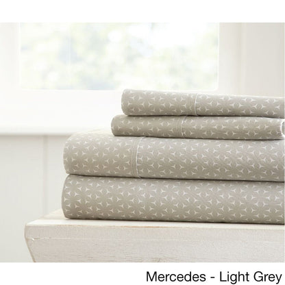 Becky Cameron Ultra Soft Printed 4-piece Deep Pocket Bed Sheet Set