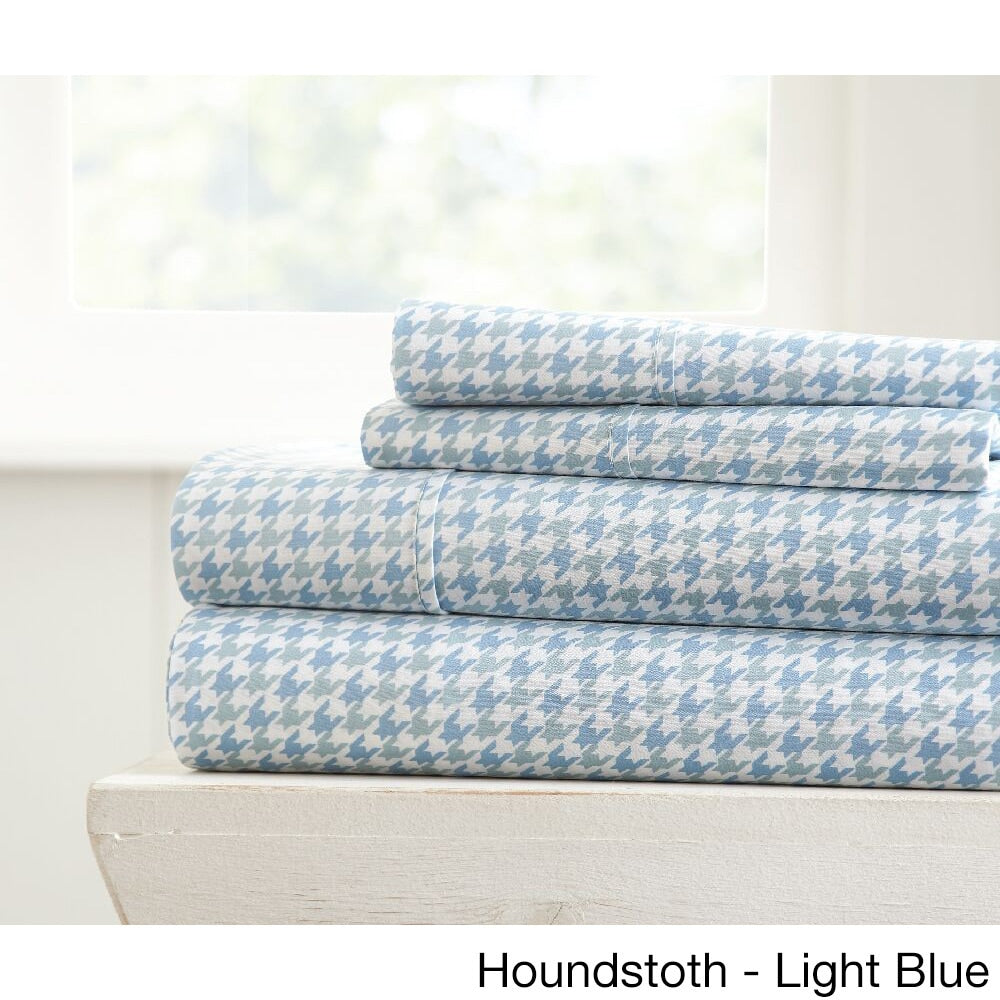 Becky Cameron Ultra Soft Printed 4-piece Deep Pocket Bed Sheet Set