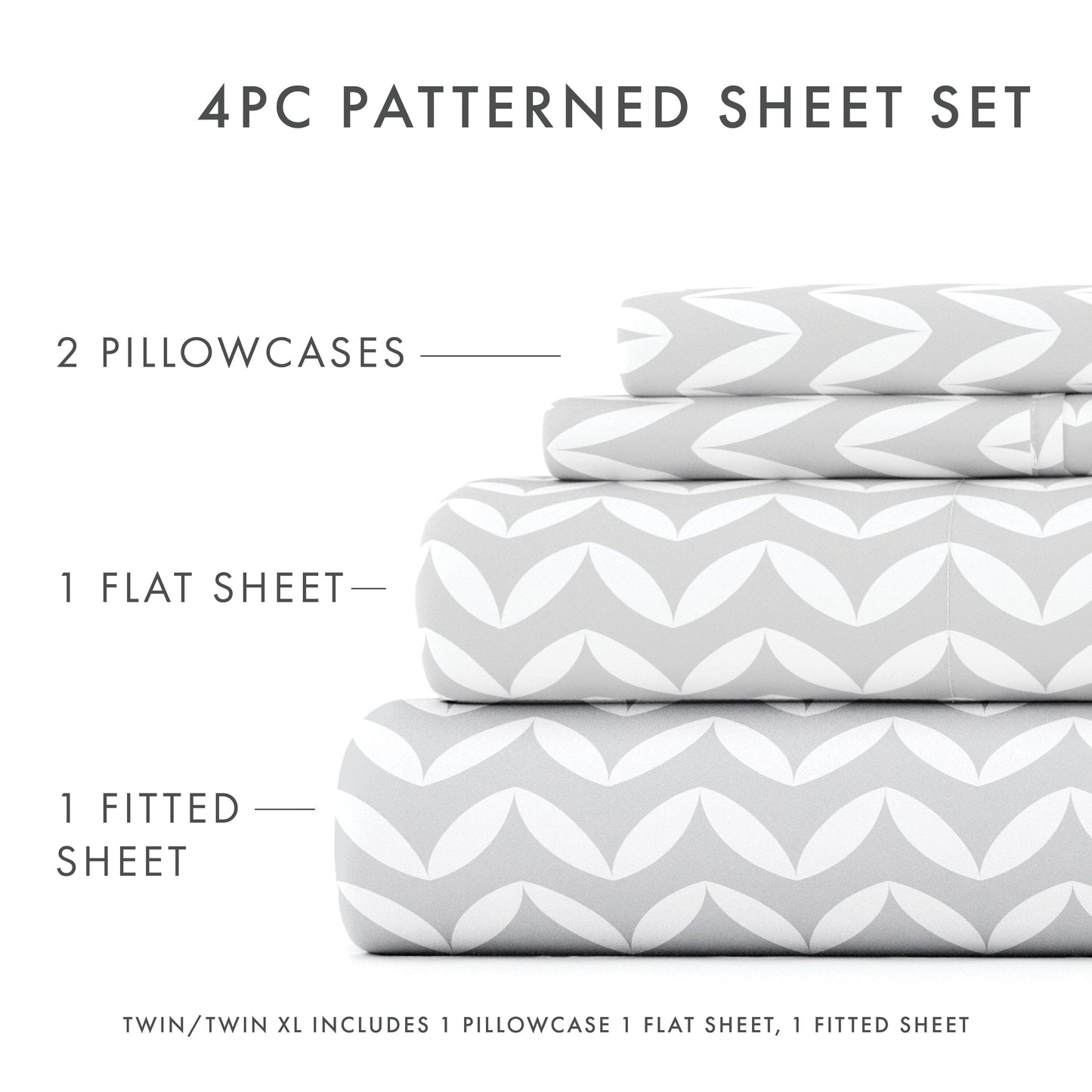 Becky Cameron Ultra Soft Printed 4 Piece Deep Pocket Bed Sheet Set