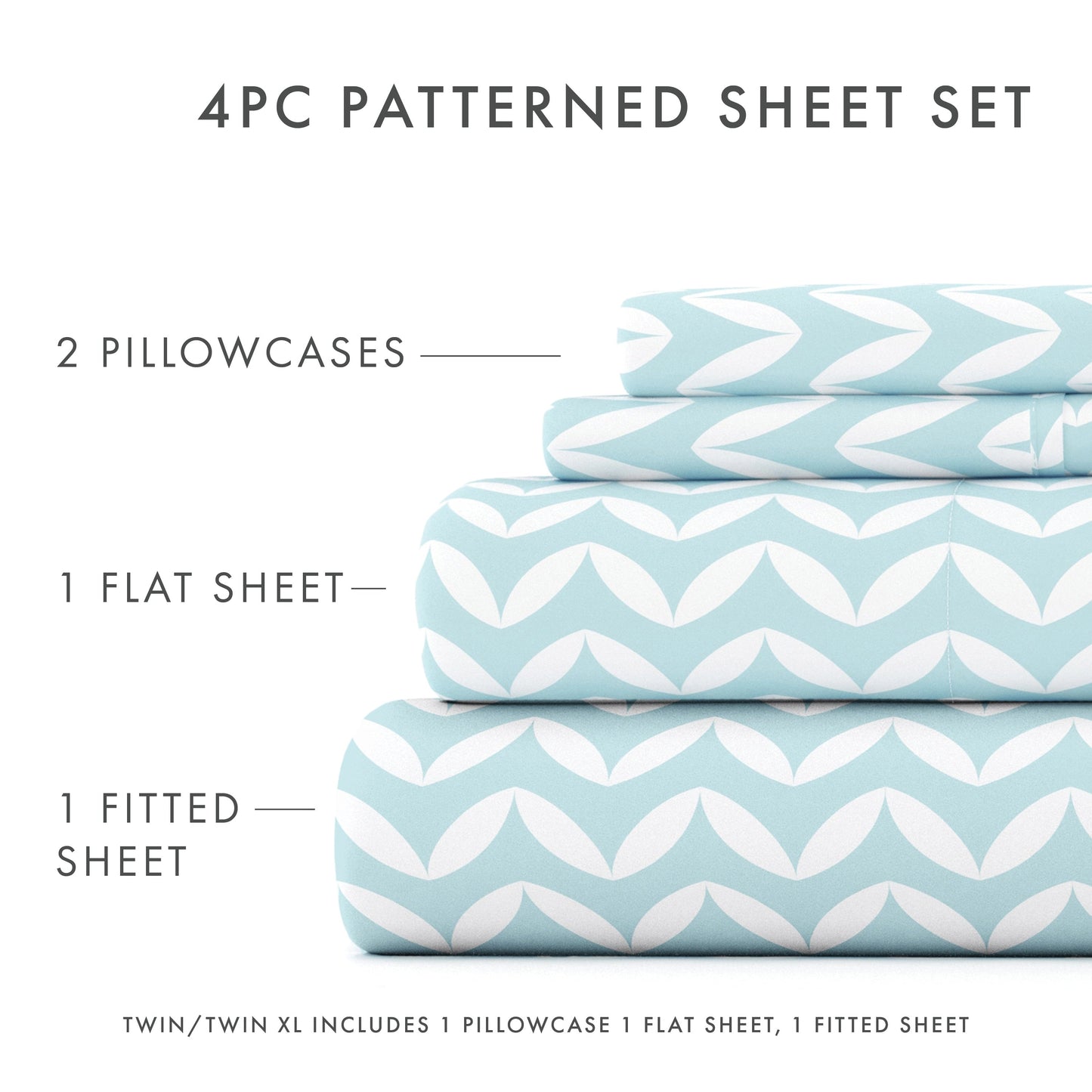 Becky Cameron Ultra Soft Printed 4 Piece Deep Pocket Bed Sheet Set
