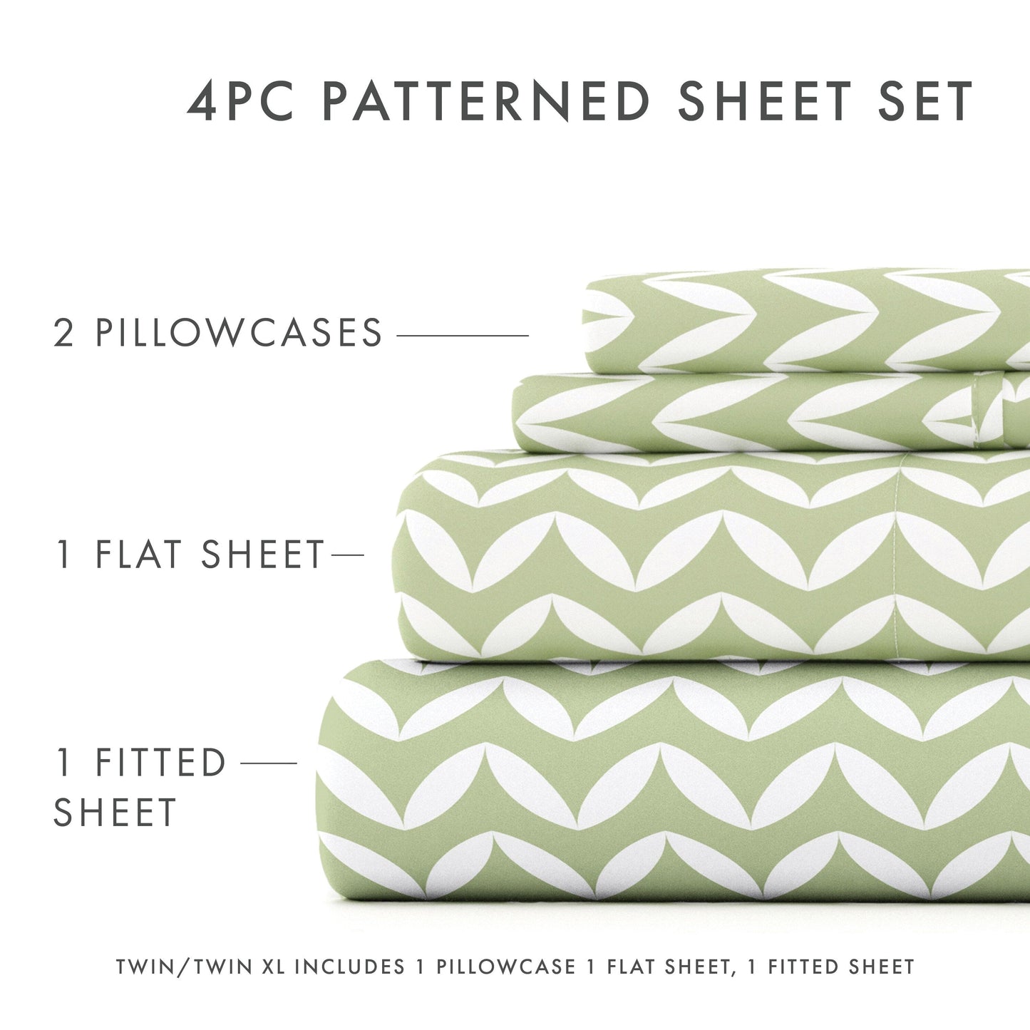 Becky Cameron Ultra Soft Printed 4 Piece Deep Pocket Bed Sheet Set