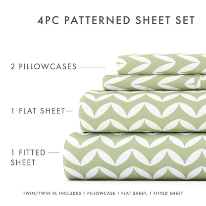 Becky Cameron Ultra Soft Printed 4 Piece Deep Pocket Bed Sheet Set