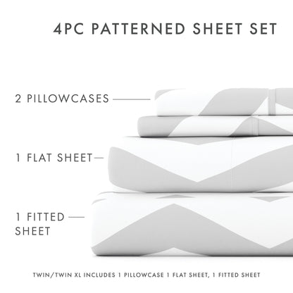Becky Cameron Ultra Soft Printed 4 Piece Deep Pocket Bed Sheet Set