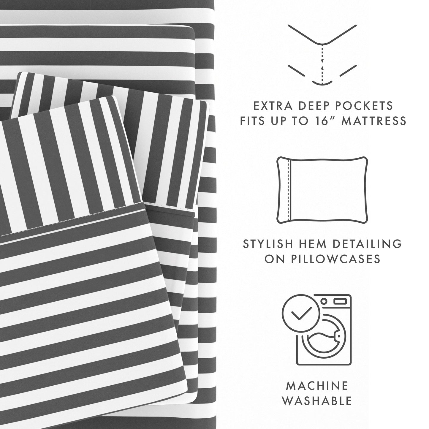 Becky Cameron Ultra Soft Printed 4 Piece Deep Pocket Bed Sheet Set