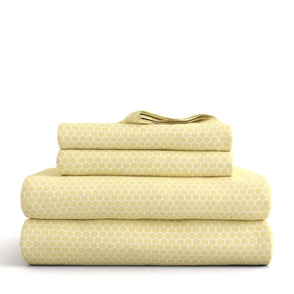 Becky Cameron Ultra Soft Printed 4-piece Deep Pocket Bed Sheet Set