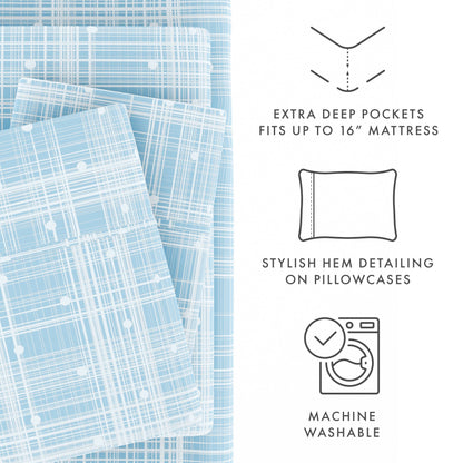 Becky Cameron Ultra Soft Printed 4-piece Deep Pocket Bed Sheet Set