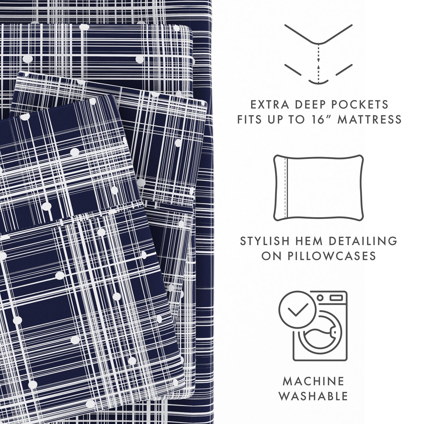 Becky Cameron Ultra Soft Printed 4-piece Deep Pocket Bed Sheet Set