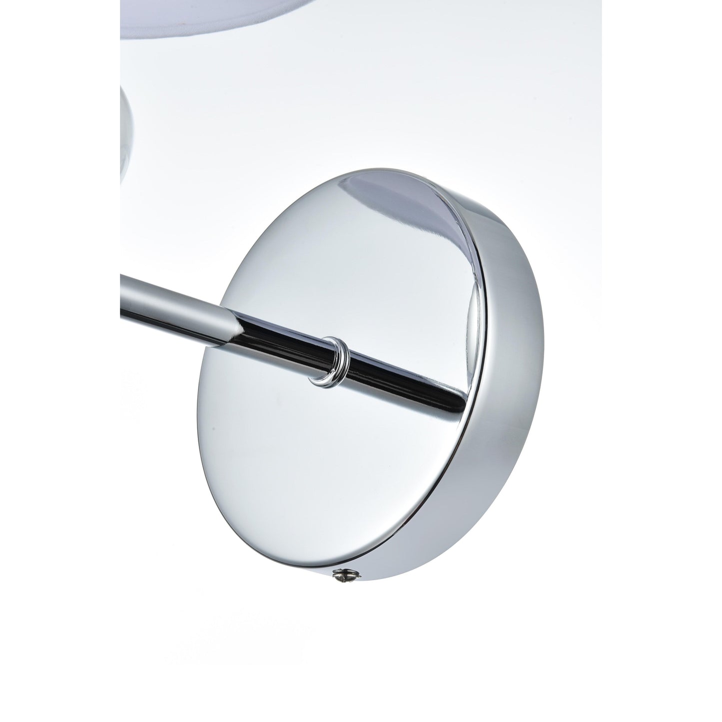 Bella 1 Light Bath Sconce with White Fabric Shade