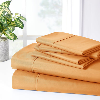Bibb Home 2000 Count 6-Piece Rayon from Bamboo Sheet Set