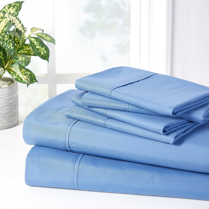 Bibb Home 2000 Count 6-Piece Rayon from Bamboo Sheet Set