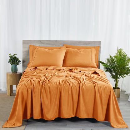 Bibb Home 2000 Count 6-Piece Rayon from Bamboo Sheet Set