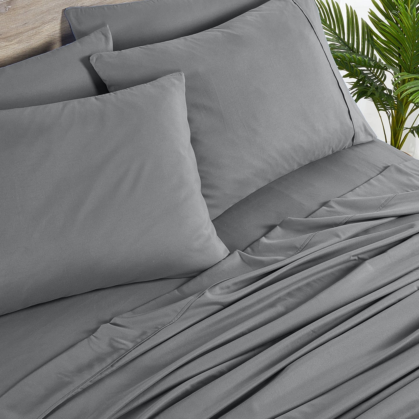 Bibb Home 2000 Count 6-Piece Rayon from Bamboo Sheet Set