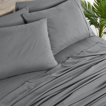 Bibb Home 2000 Count 6-Piece Rayon from Bamboo Sheet Set