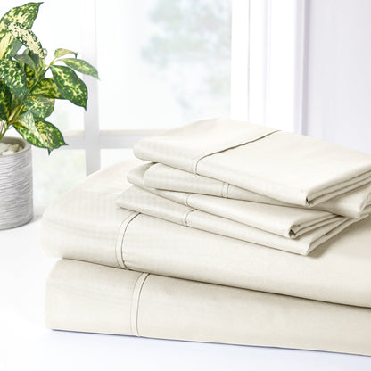 Bibb Home 2000 Count 6-Piece Rayon from Bamboo Sheet Set