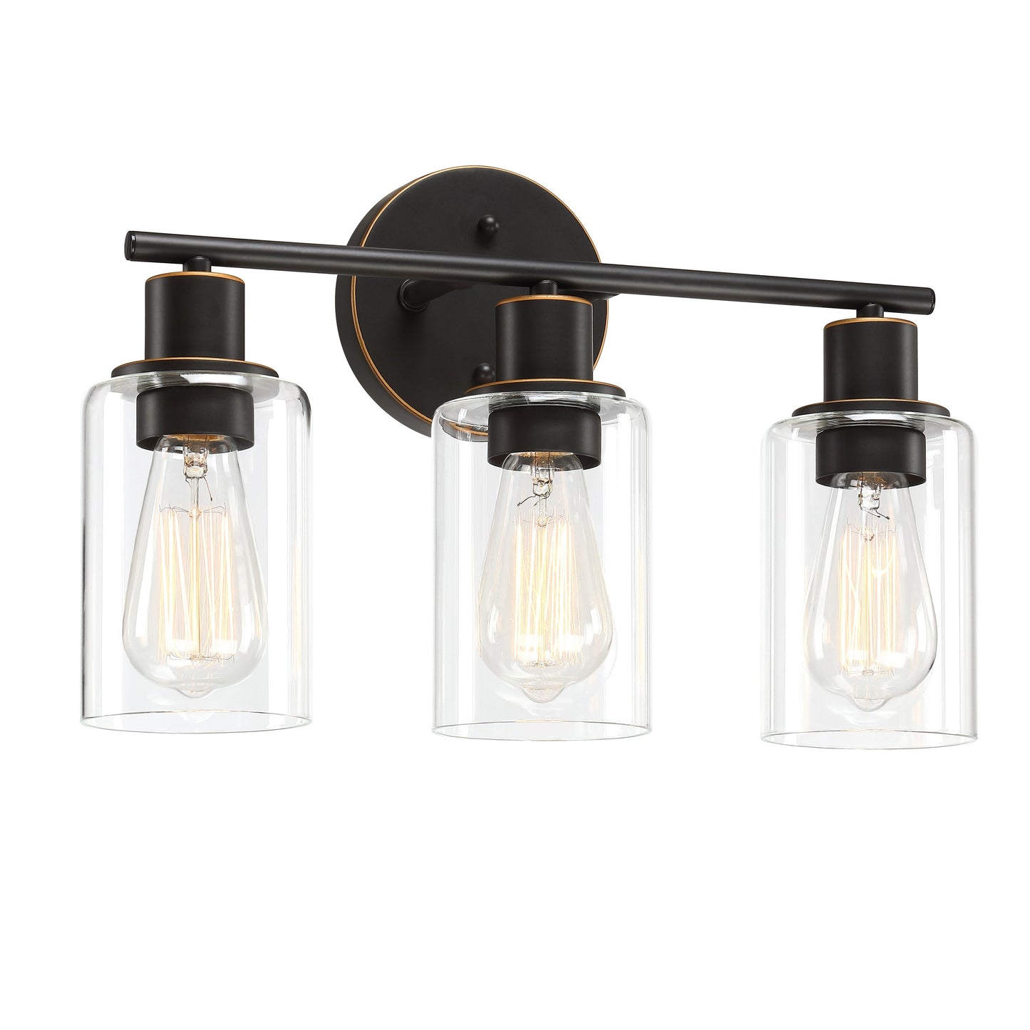 17 in. 3-Light Bathroom Light Fixtures Oil Rubbed Bronze Vanity Light