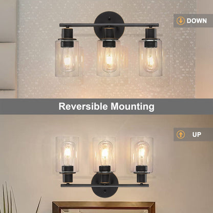 17 in. 3-Light Bathroom Light Fixtures Oil Rubbed Bronze Vanity Light